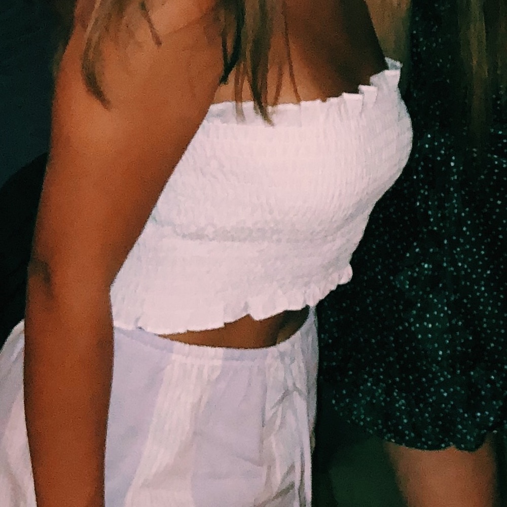 White Ribbed Tube Top - Picture 3 of 3